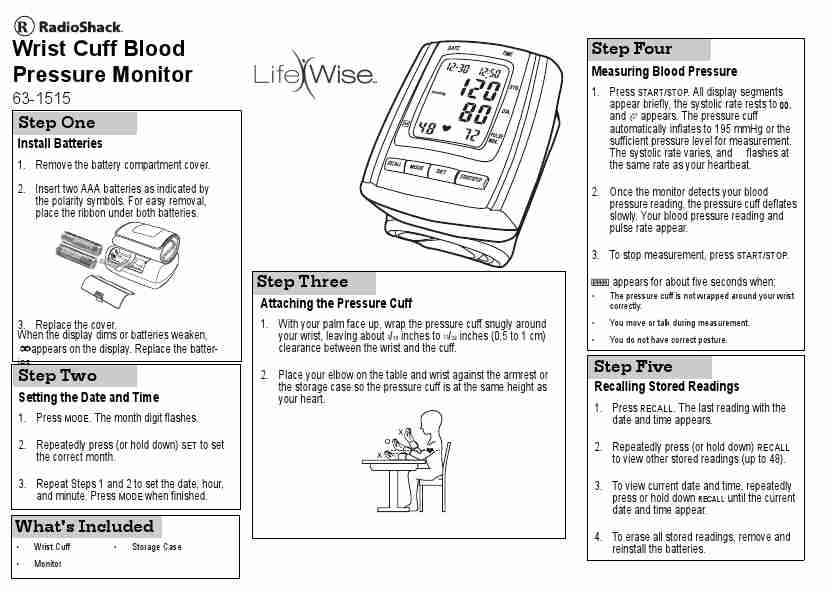 Radio Shack Blood Pressure Monitor 63-1515-page_pdf